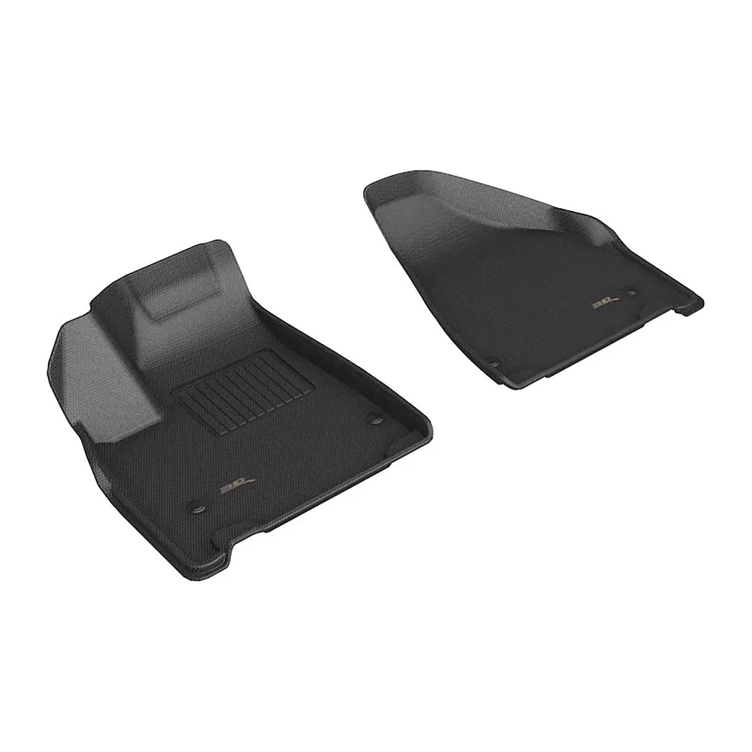 L1CY00811509 – 3D MATS/U-AC Floor Liner, Black Custom Fit Raised Edge Thermoplastic Rubber Of Carbon Fiber Texture 2 ...